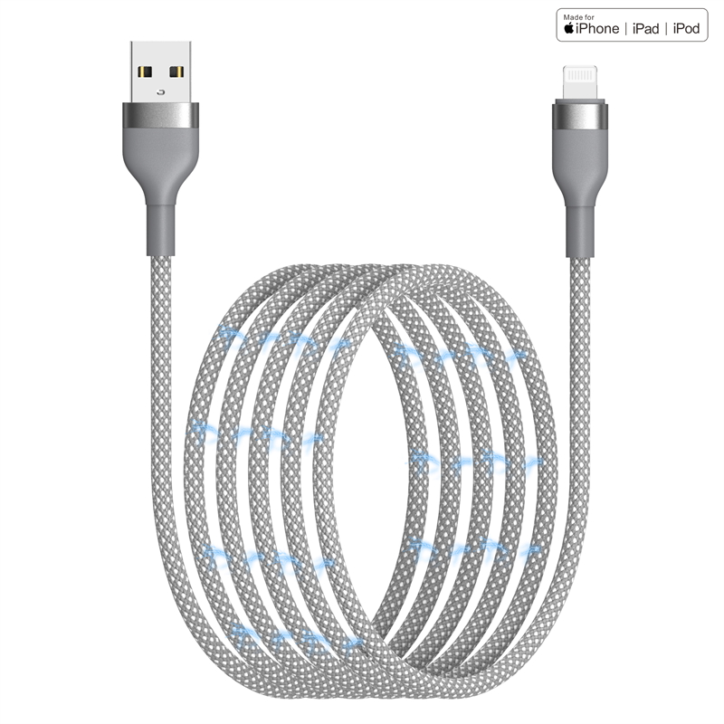 Magnetic USB-A to Lightning MFi cable