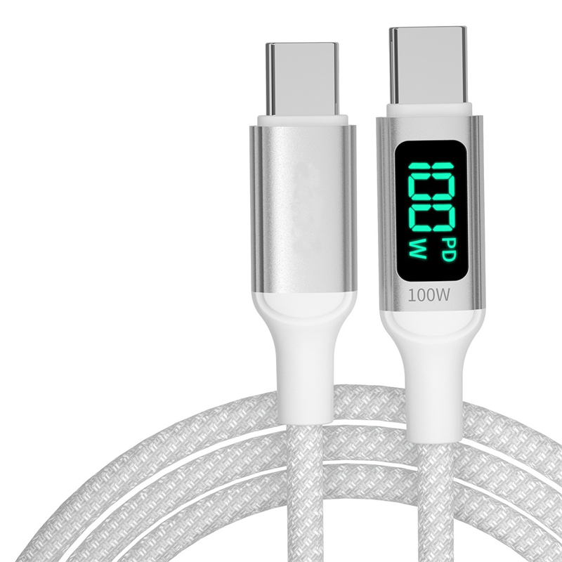 Type C-Type C Fast Charger cable with LED power display