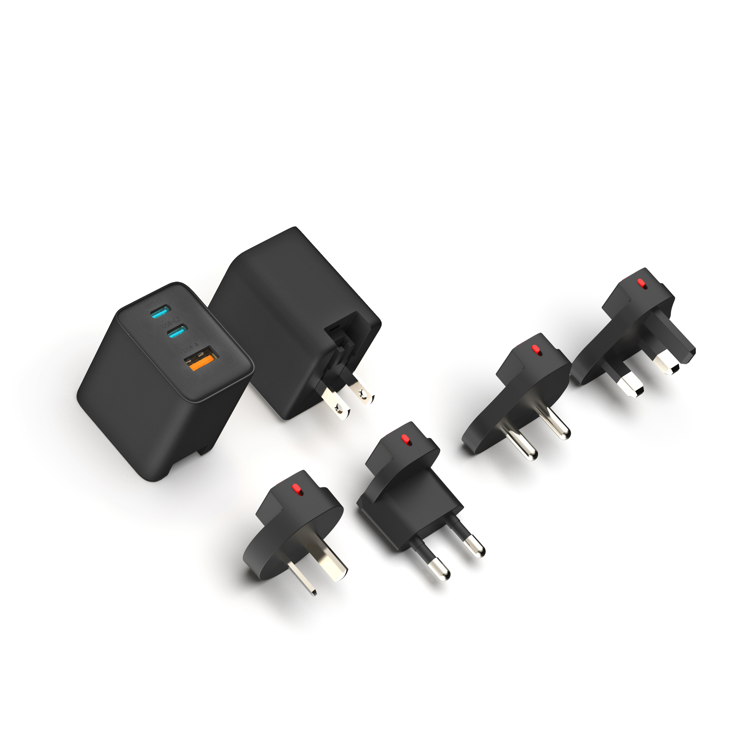 65W 2C+1A TRI Port Wall Charger