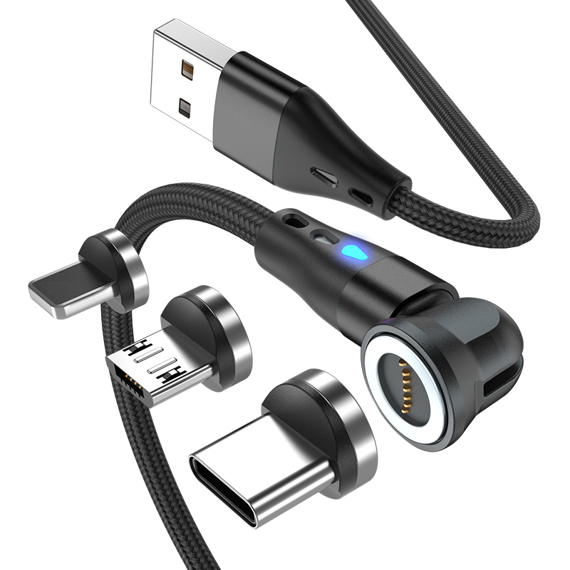 Magnetic cable 540° angel connector